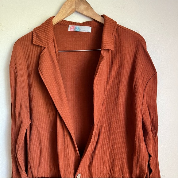 Free people beach Women's Rust sweater ribbed size large - Picture 3 of 9